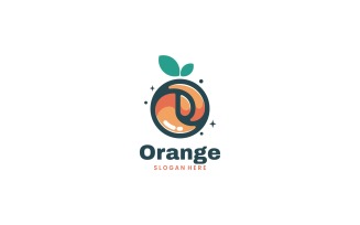 Orange Simple Logo Template