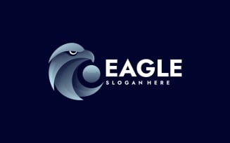 Vector Eagle Head Gradient Logo