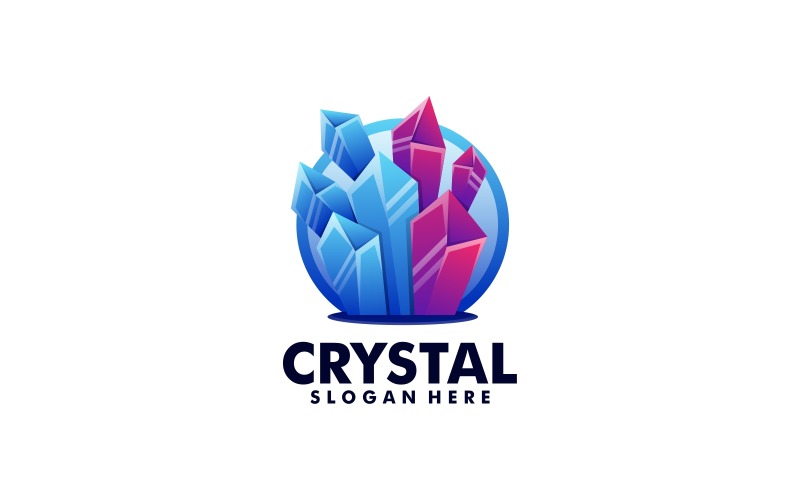 Crystal Gradient Colorful Logo Style Logo Template