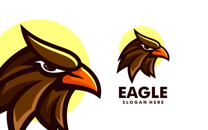 Eagle Head Simple Mascot Logo Logo Template