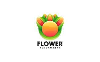 Flower Gradient Colorful Logo Design