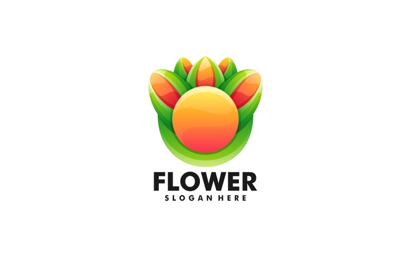 Flower Gradient Colorful Logo Design Logo Template