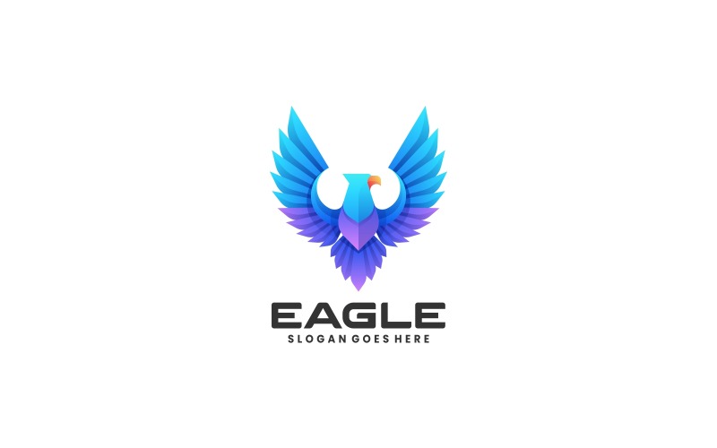Freedom Eagle Gradient Colorful Logo Logo Template