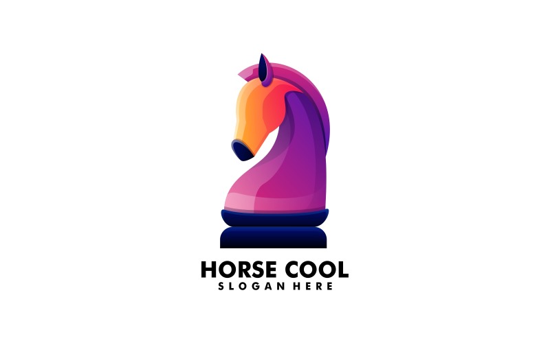 Horse Gradient Colorful Logo Design Logo Template