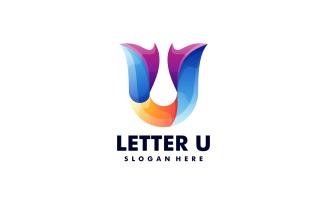 Letter U Gradient Colorful Logo Style
