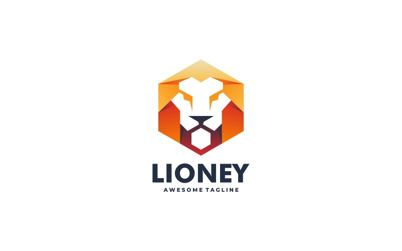 Lion Gradient Color Logo Design Logo Template