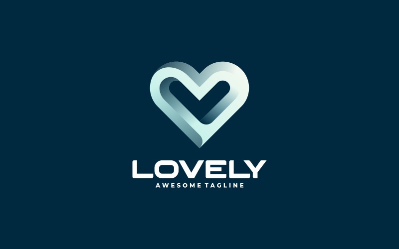 Love Gradient Color Logo Design Logo Template