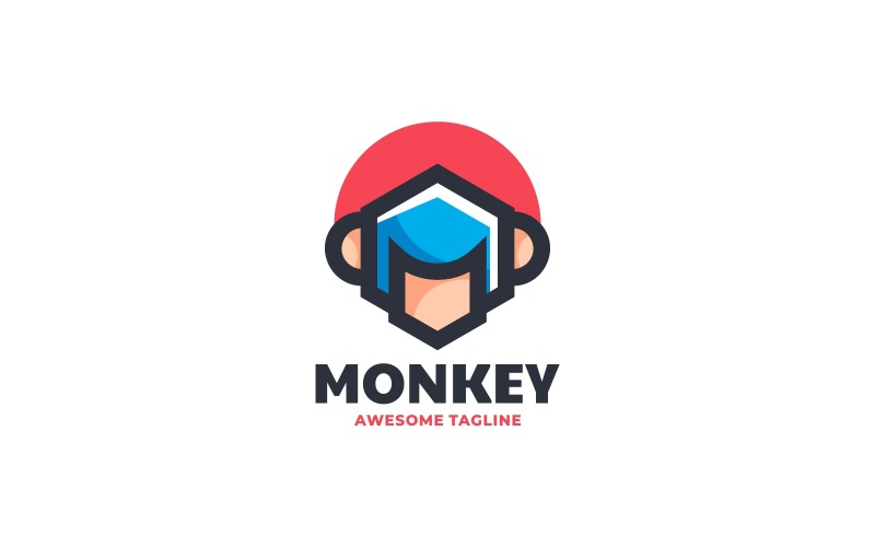 Monkey Mascot Logo Design Logo Template