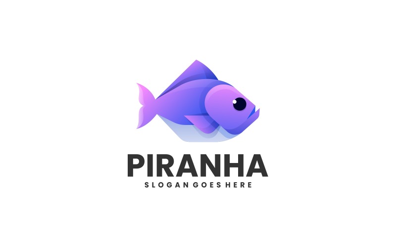 Piranha Gradient Logo Style Logo Template