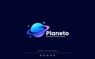 Planet Gradient Colorful Logo