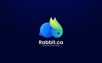 Rabbit Gradient Color Logo Design