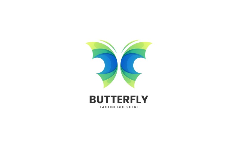 Vector Butterfly Color Gradient Logo Design Logo Template