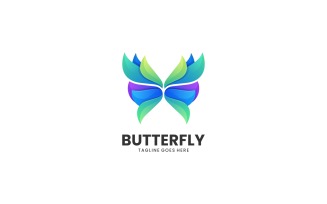 Vector Butterfly Colorful Logo Template