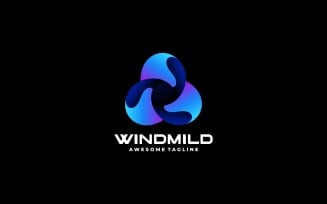 Windmill Gradient Logo Template