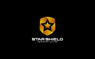 Star Shield Gradient Logo