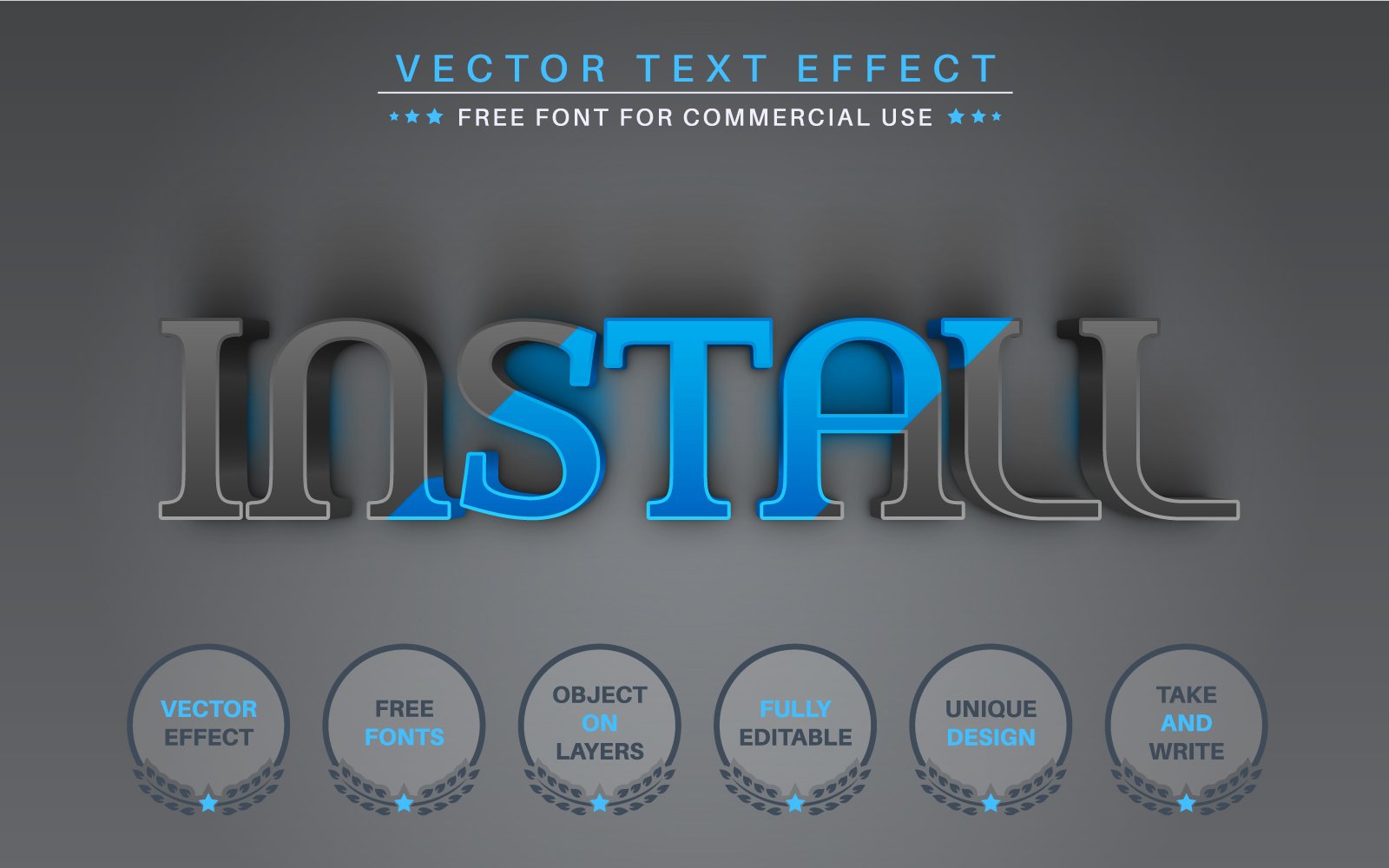 Template #249223 Effect Font Webdesign Template - Logo template Preview