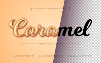 Caramel - Editable Text Effect, Font Style, Graphics Illustration