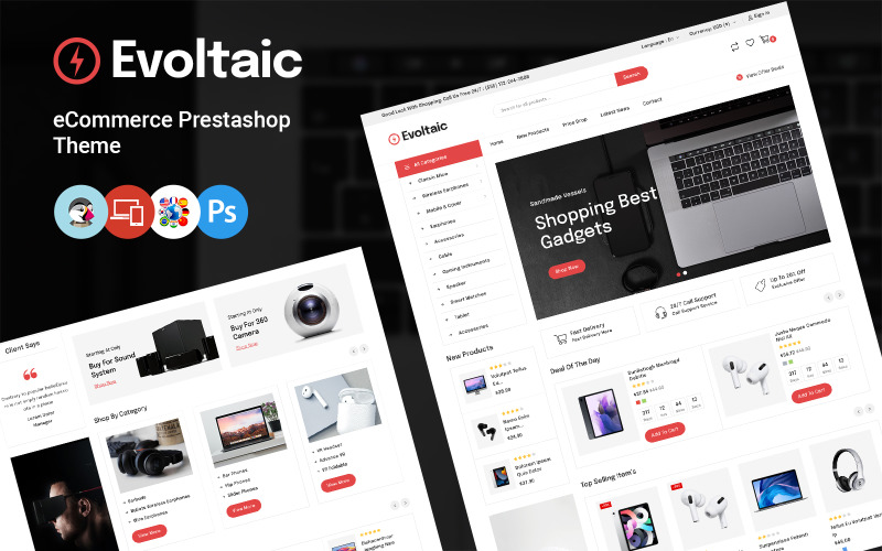 Evoltaic - Electronics and Computers PrestaShop Theme