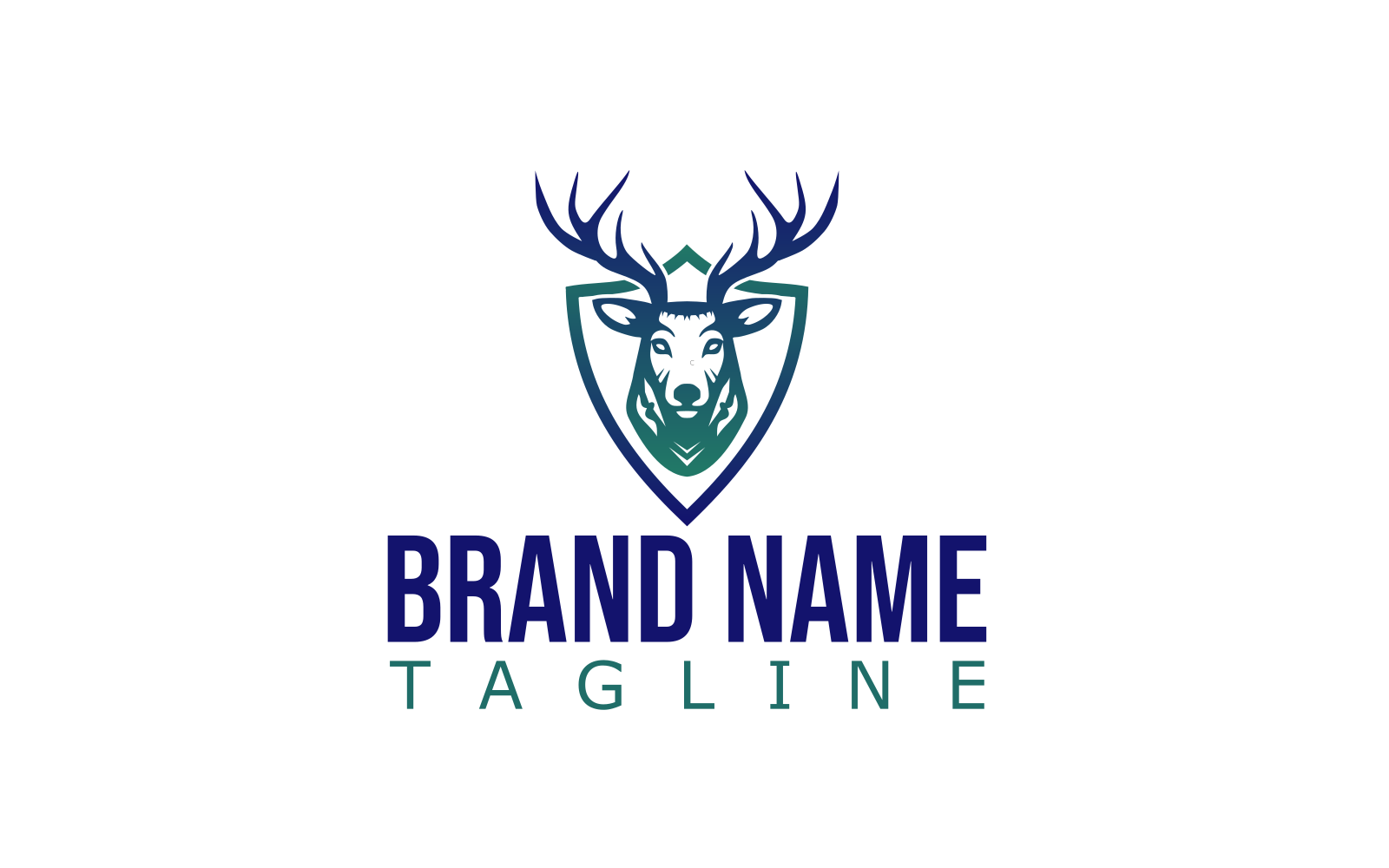 Deer custom design logo template 3
