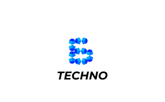 Six Modern Blue Tech Logo