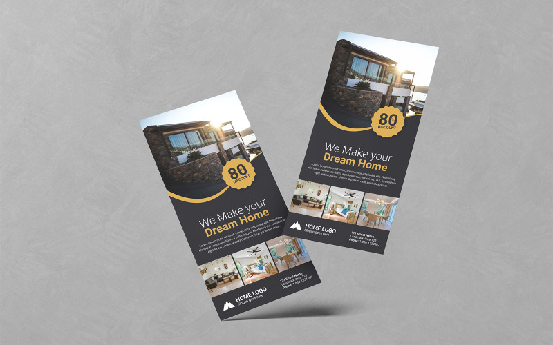 Clean Design Real Estate DL Flyers Corporate Identity