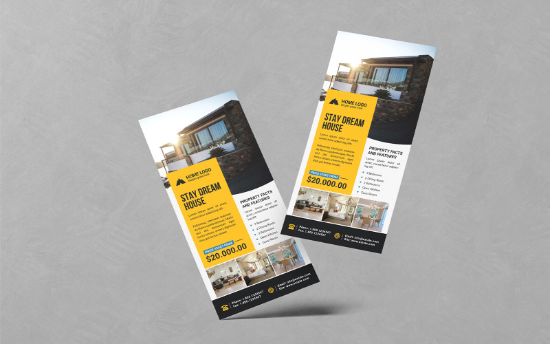 Clean Real Estate DL Flyer PSD Templates Corporate Identity