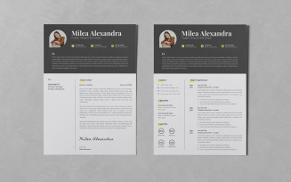 Creative Resume CV and Cover Letter PSD Templates