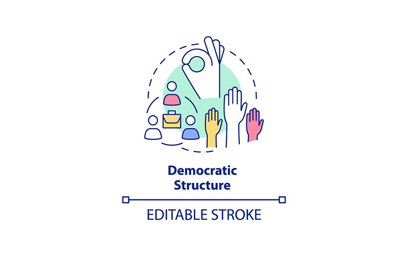 Democratic Structure Concept Icon Icon Set