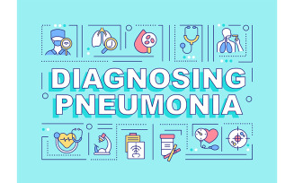 Diagnosing Pneumonia Word Concepts Banner