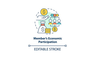 Member Economic Participation Concept Icon