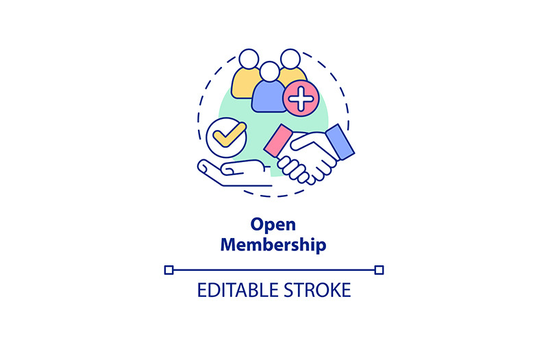 Open Membership Concept Icon Icon Set