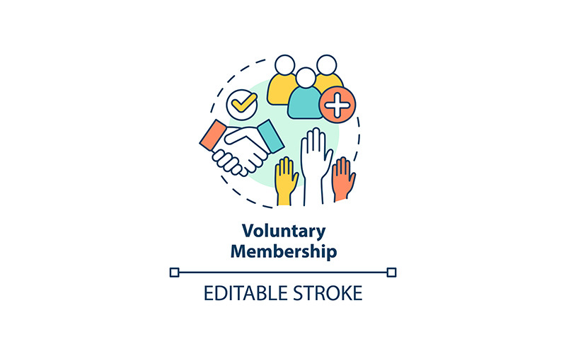 Voluntary Membership Concept Icon Icon Set