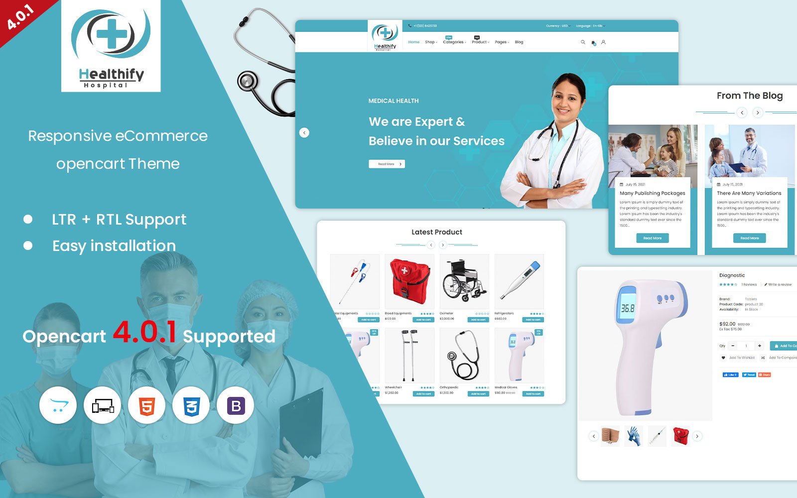 Template #249535 Doctor Medical Webdesign Template - Logo template Preview