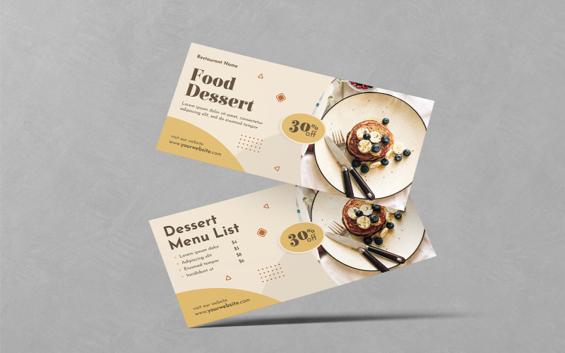 Creative Design Food DL Flyer PSD Templates Corporate Identity