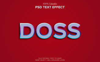 Doss Glossy Text Editable 3d Text Effect