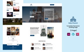 Holy Church - Religion Elementor Landing Page Template