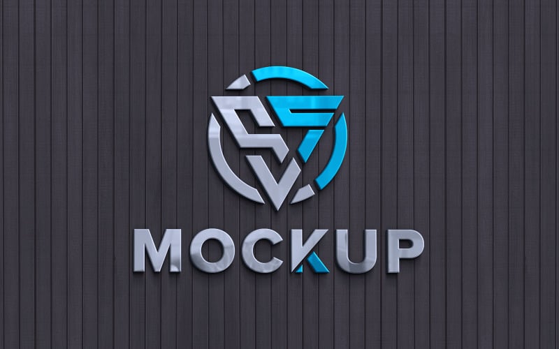 Logo Mockup on Company Gray Wall Texture Product Mockup