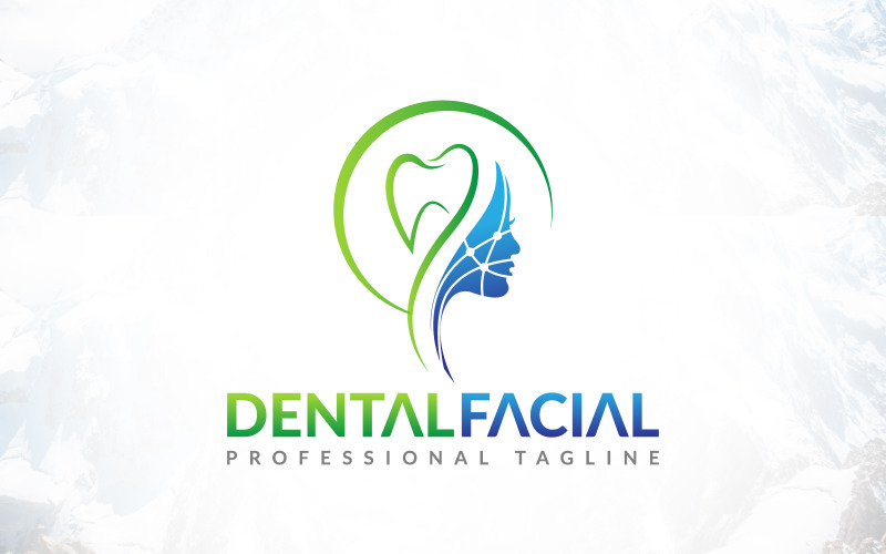 Dental Teeth With Facial Surgery Logo Logo Template