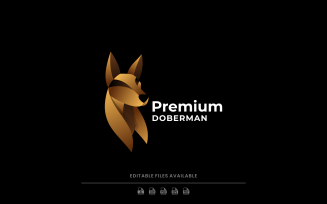 Doberman Gradient Logo Design