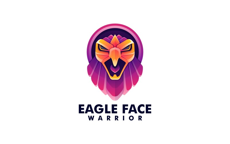Eagle Warrior Gradient Colorful Logo Logo Template