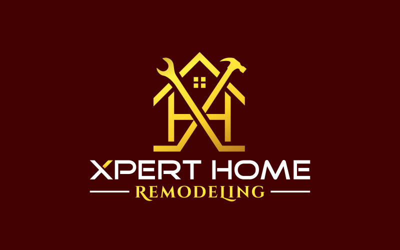 Expert Construction Home House Repair Remodeling Logo Design Logo Template
