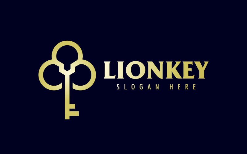 Lion Key House Real Estate Logo Logo Template