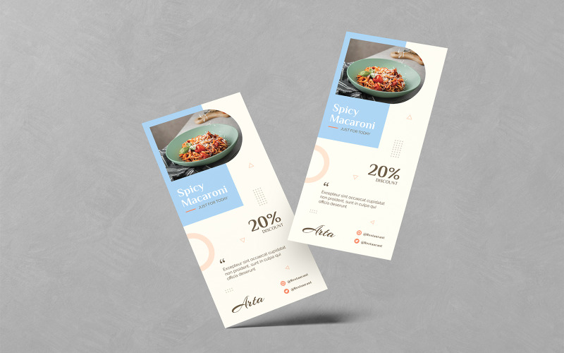 Spicy Macaroni Food DL Flyers Corporate Identity