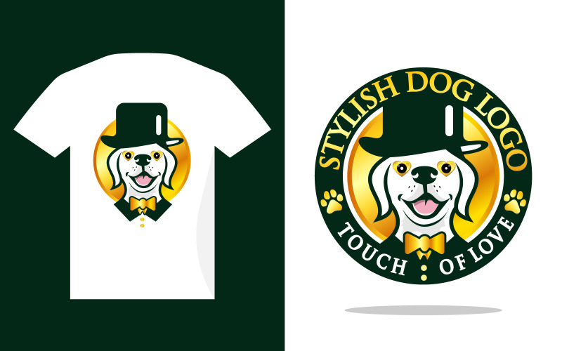 Stylish Cool Dog Logo Design Logo Template