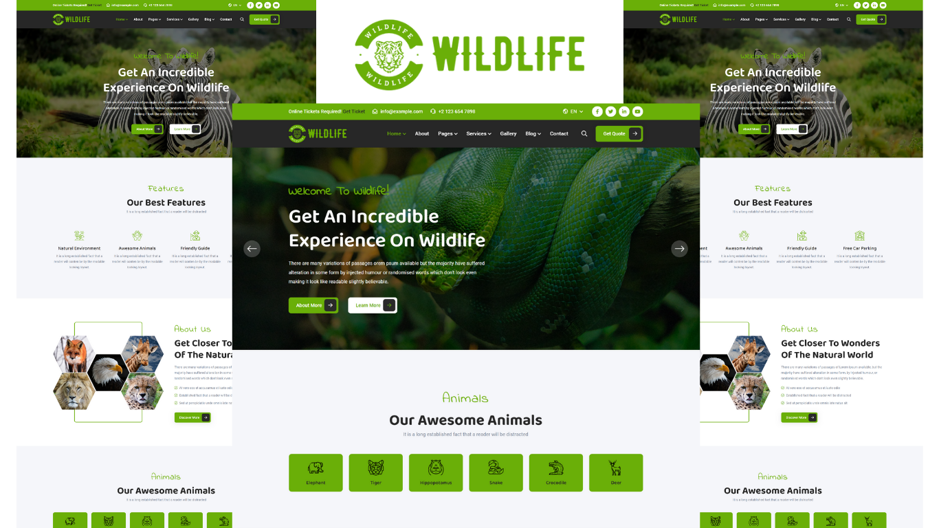 Wildlife - Zoo And Safari Park HTML5 Template