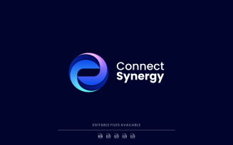 Abstract Connect Gradient Logo Template