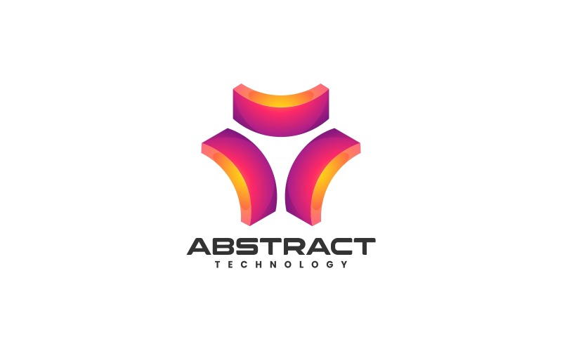 Abstract Technology Gradient Logo Style Logo Template