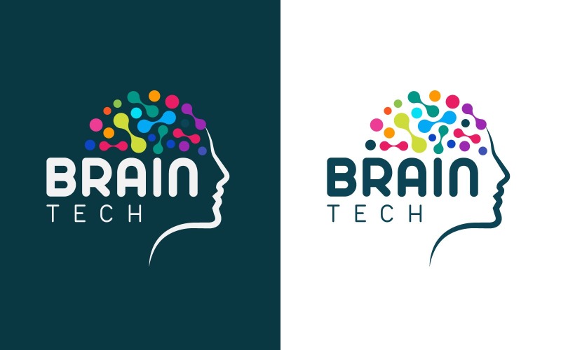Ai Human Brain Technology Logo Design Logo Template