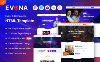 Evona - Event and Conference HTML Template