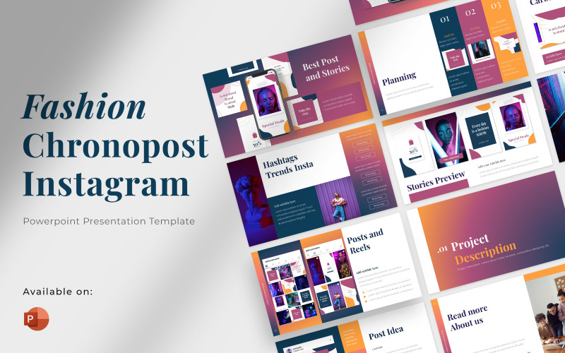 Fashion Chronopost Powerpoint Presentation Template PowerPoint Template